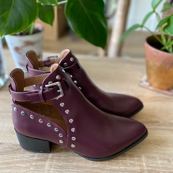 Wasco-25x by Qupid - size 6 (US) - burgundy pu - Picture 3 of 10